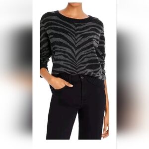 Rails Zebra Pattern Sweater - Black and Gray